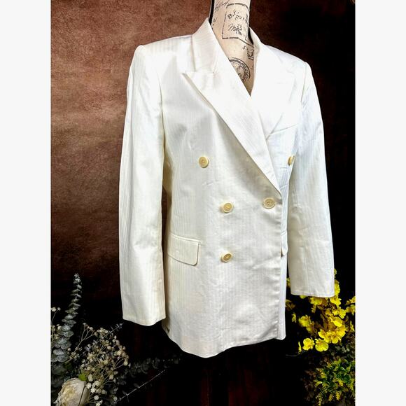 Zadig & Voltaire Vina Coton Blazer - Cream- size 40 (4) - Picture 1 of 16
